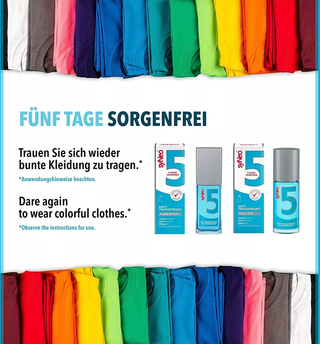 syNeo 5 Deodorant Antitranspirant Pompspray 30 ml – Tot 5 Dagen Bescherming tegen Transpiratie