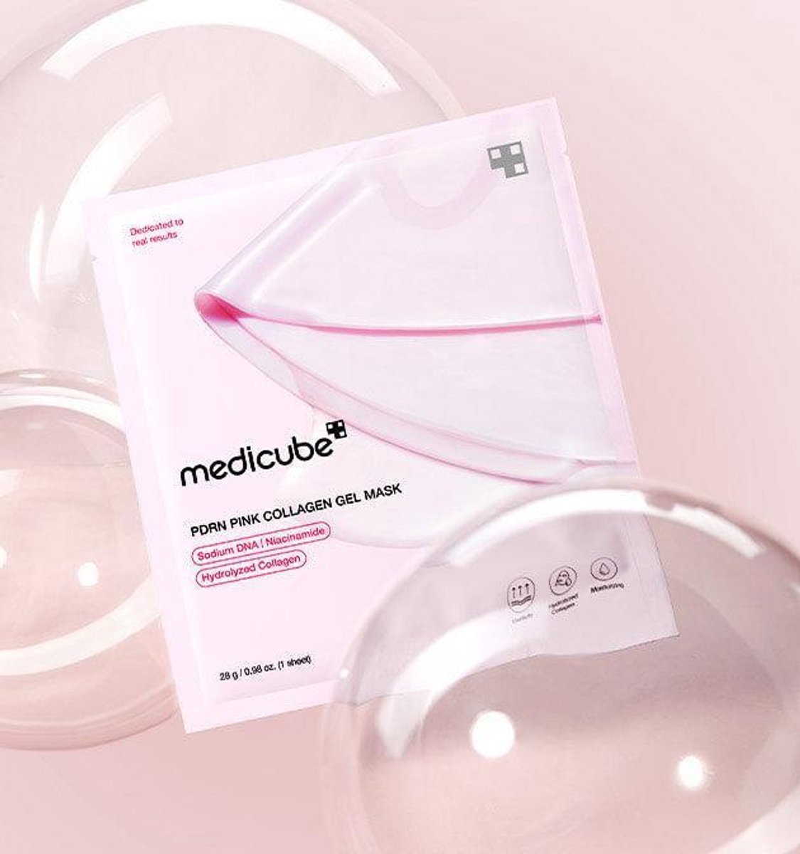 Medicube PDRN Pink Collagen Gel Mask 4 stuks – Hydraterend en Verstevigend Gelmasker met Collageen