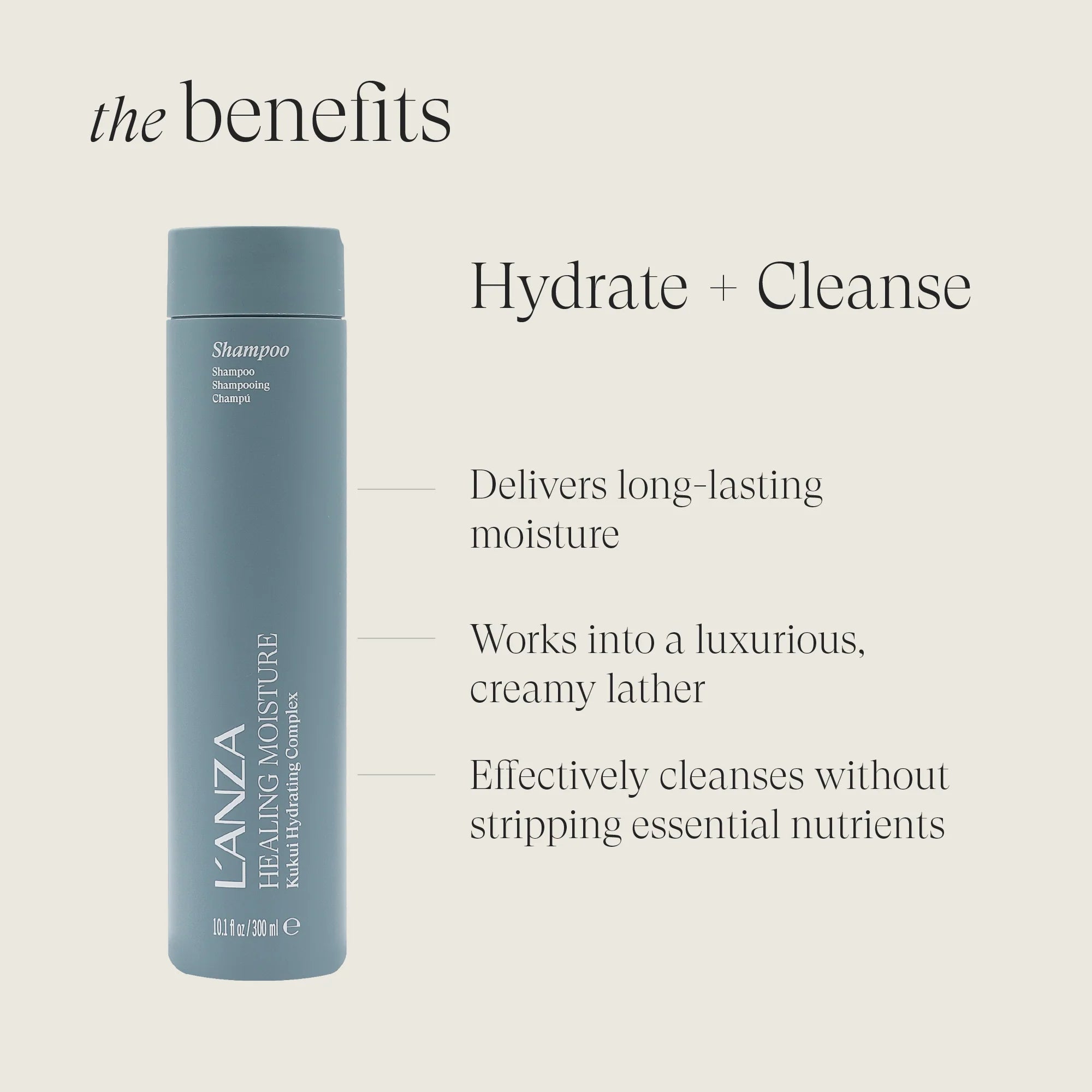 L’ANZA Healing Moisture Tamanu Cream Shampoo – Hydraterend en herstellend voor droog haar