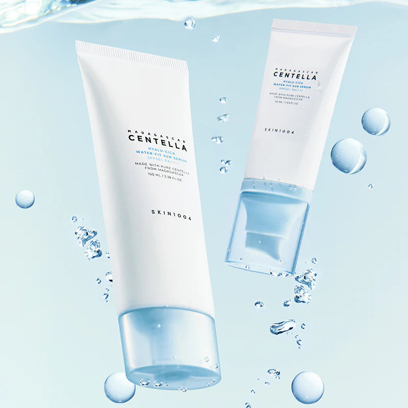 SKIN1004 Madagascar Centella Hyalu-Cica Water-Fit Sun Serum SPF 50+ PA++++ 50 ml – Hydraterende Zonnebescherming voor Gevoelige Huid