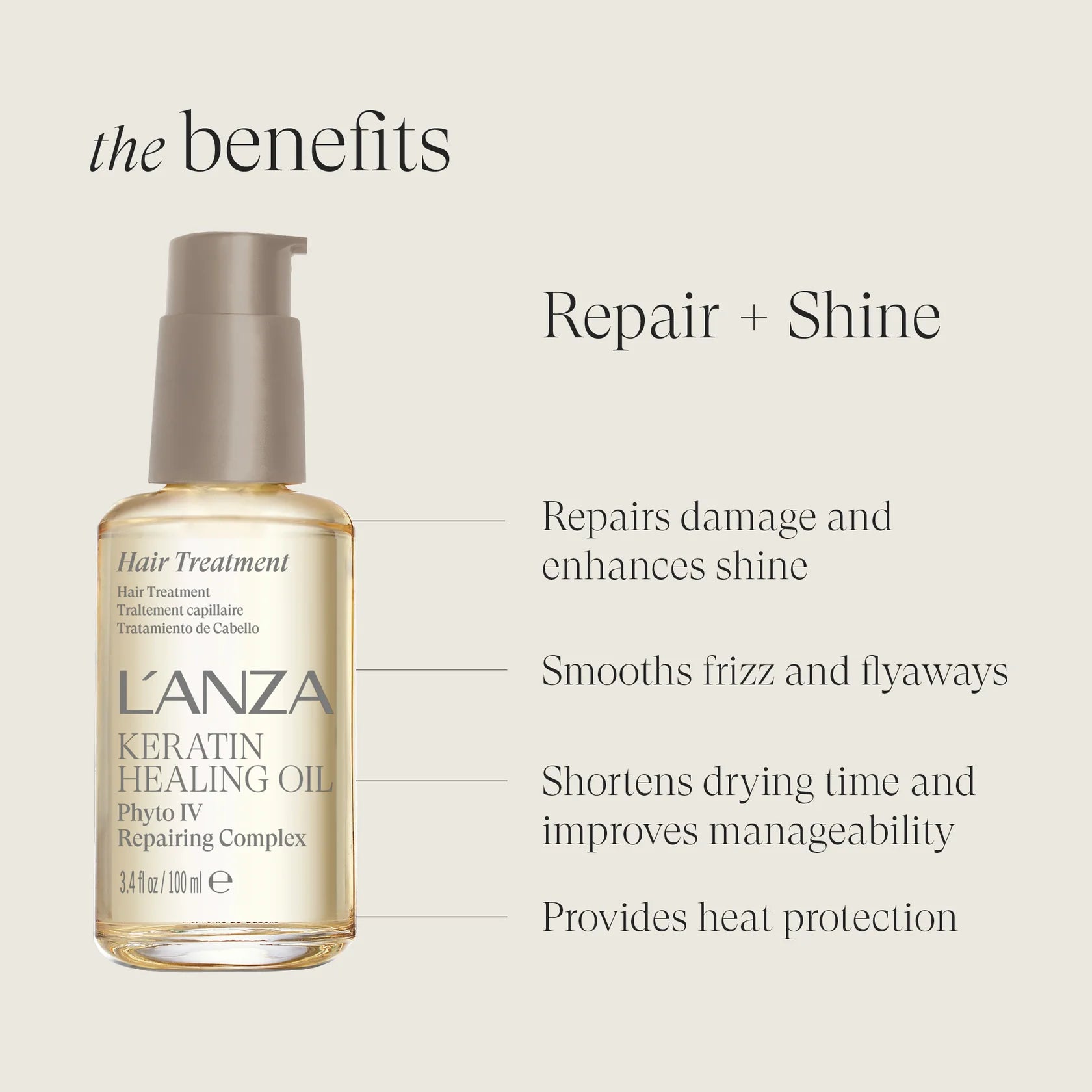L’Anza Keratin Healing Oil Hair Treatment – Intensieve Herstel- en Beschermingsolie voor Haar 100ml