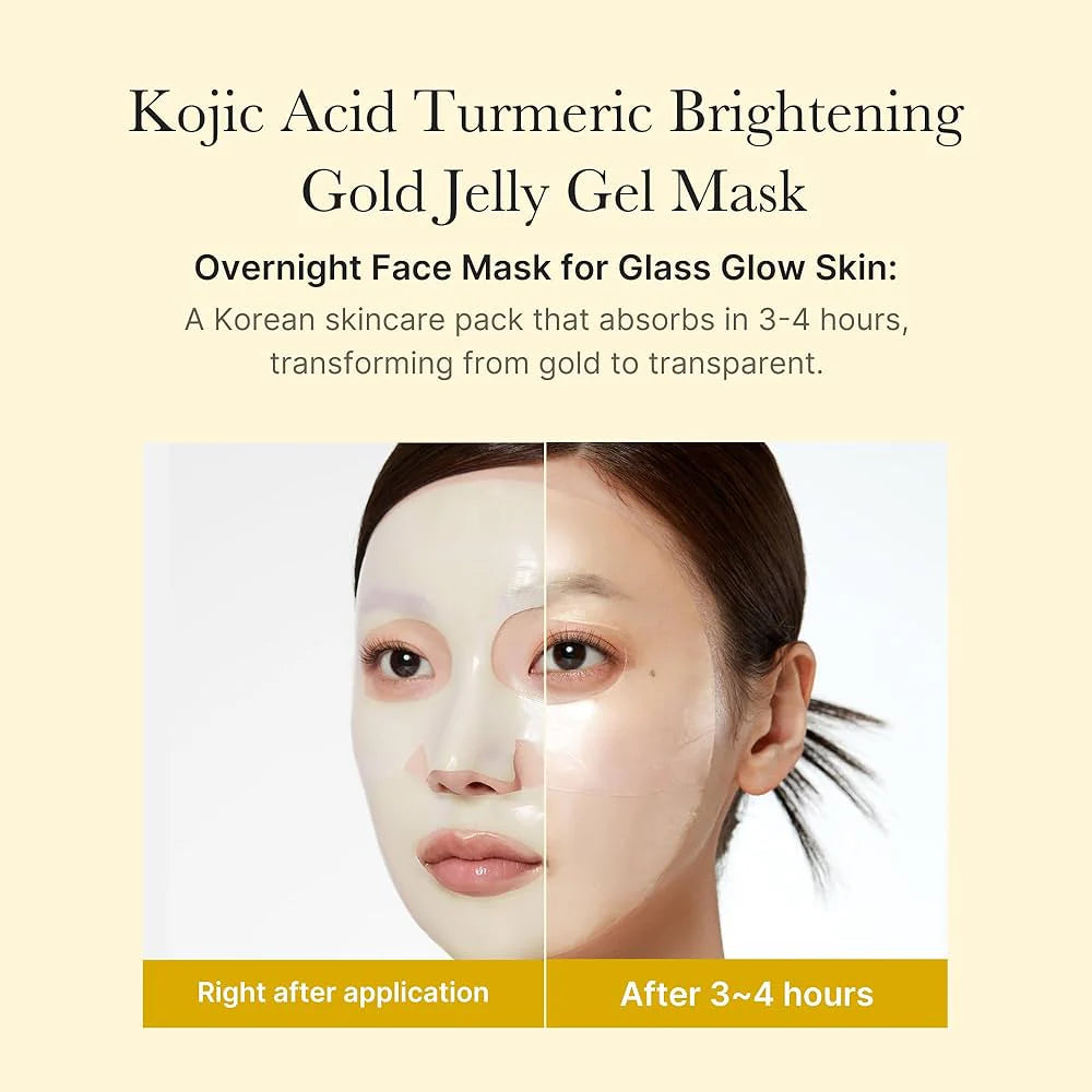 Medicube Kojic Acid & Turmeric Brightening Gel Mask 4 stuks – Verhelderend Gelmasker tegen Pigmentvlekken