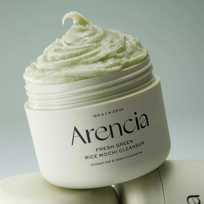 Arencia Fresh Green Rice Mochi Cleanser 120 g – Zachte Reinigingscrème met Groene Rijst voor Stralende Huid