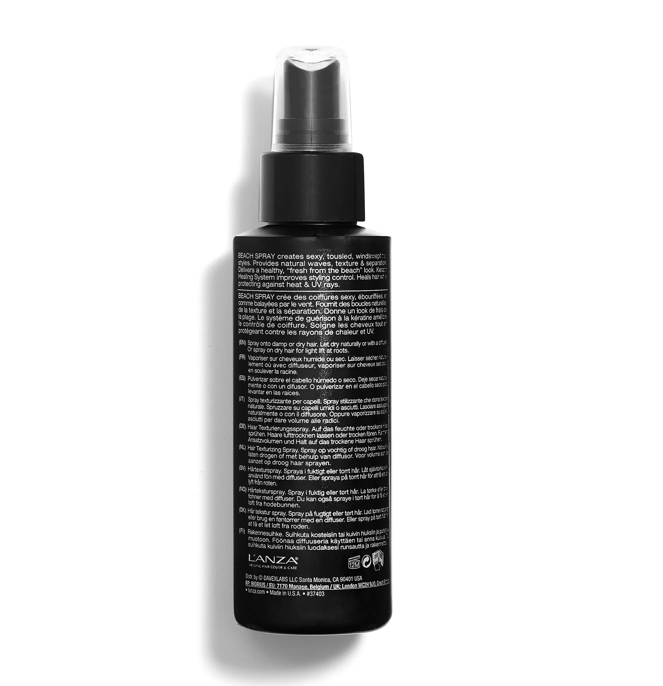 L'ANZA Healing Style Beach Spray 100ml / 3.4oz – Texturizing Zeezout Spray voor Strandlook – Nieuwe Verpakking