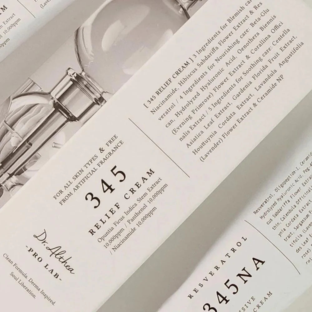 Dr. Althea 345 Relief Cream 50 ml – Kalmerende en Herstellende Crème voor Gevoelige Huid