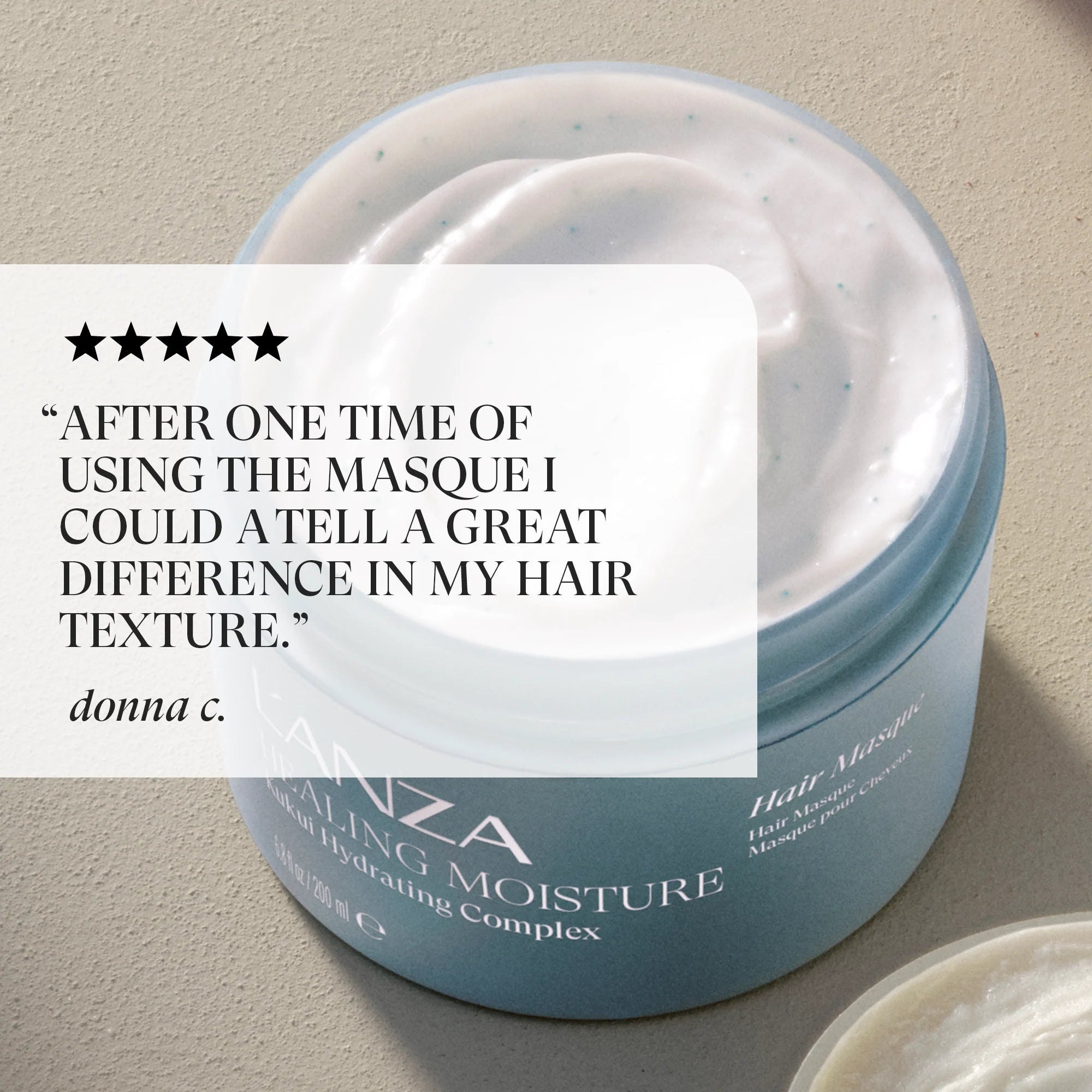 L'ANZA Healing Moisture Hair Masque 200ml – Intensief Hydraterend Haarmasker voor Droog en Beschadigd Haar – Professionele Salonverzorging – Nieuwe Verpakking